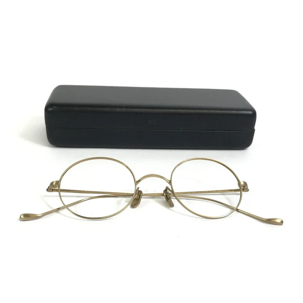 Frank Custom Eyeglasses Frames FT7212 Col. 3 Titanium Gold Wire Rim 45-22-145